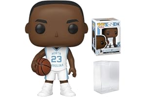 FUNKO Michael Jordan North Carolina Tar Heels White (Away) Jersey #74 Pop Sports Action Figure (Bundled with Ecotek Pop Protector to Protect Display Box)