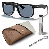 Ray-Ban RB4165 JUSTIN COLOR MIX Square Shaped Sunglasses for Men & Women with Official RAYBAN Eyewear Kit