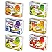 Jeannie Prebiotics 100% No Animal Content Gelatin-free Dessert [High Fiber & Vitamin C], Assorted Flavor, 3.6oz Boxes (Pack of 12)