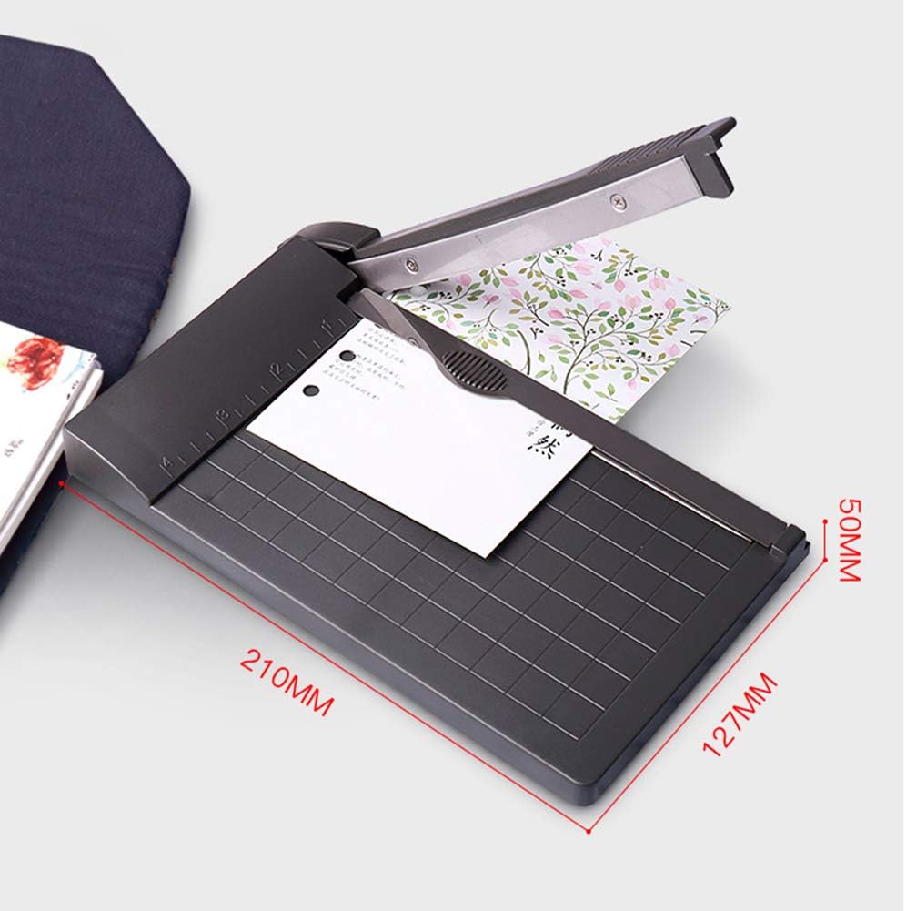 TRRAPLE Photo Paper Cutter, A5 Paper Trimmer, 1-6 Inch Photo Paper Guillotine Built-in Ruler Paper Cutter Office Stationery Cutting Tools