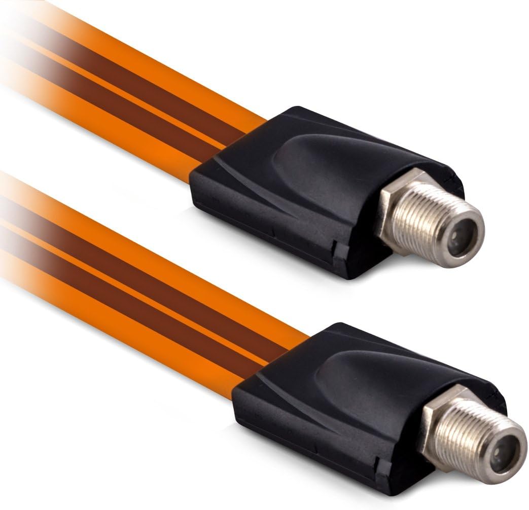 kwmobile Flat Satellite Cable SAT Cable Window FeedThrough Flexible