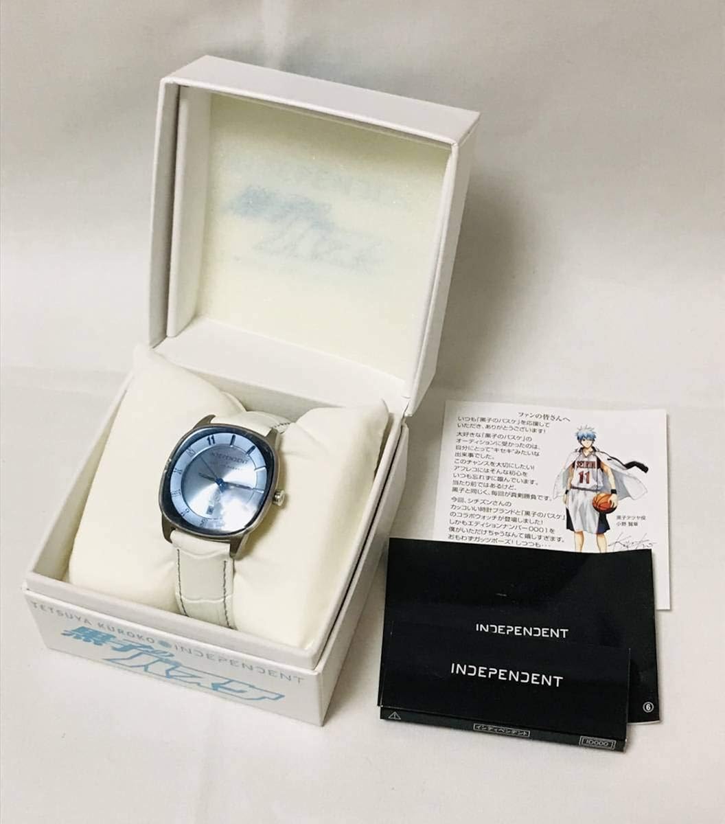 Independent 黒子のバスケ 黒子テツヤモデル オフィシャルコラボウォッチ 革ベルトタイプ 腕時計 メンズ腕時計 腕時計 通販 Amazon