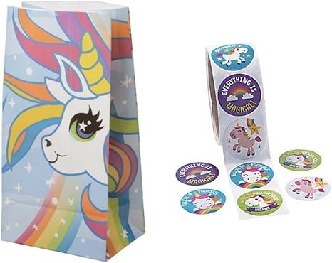 amazoncom 2 dozen 24 pretty unicorn paper goody bags with 24