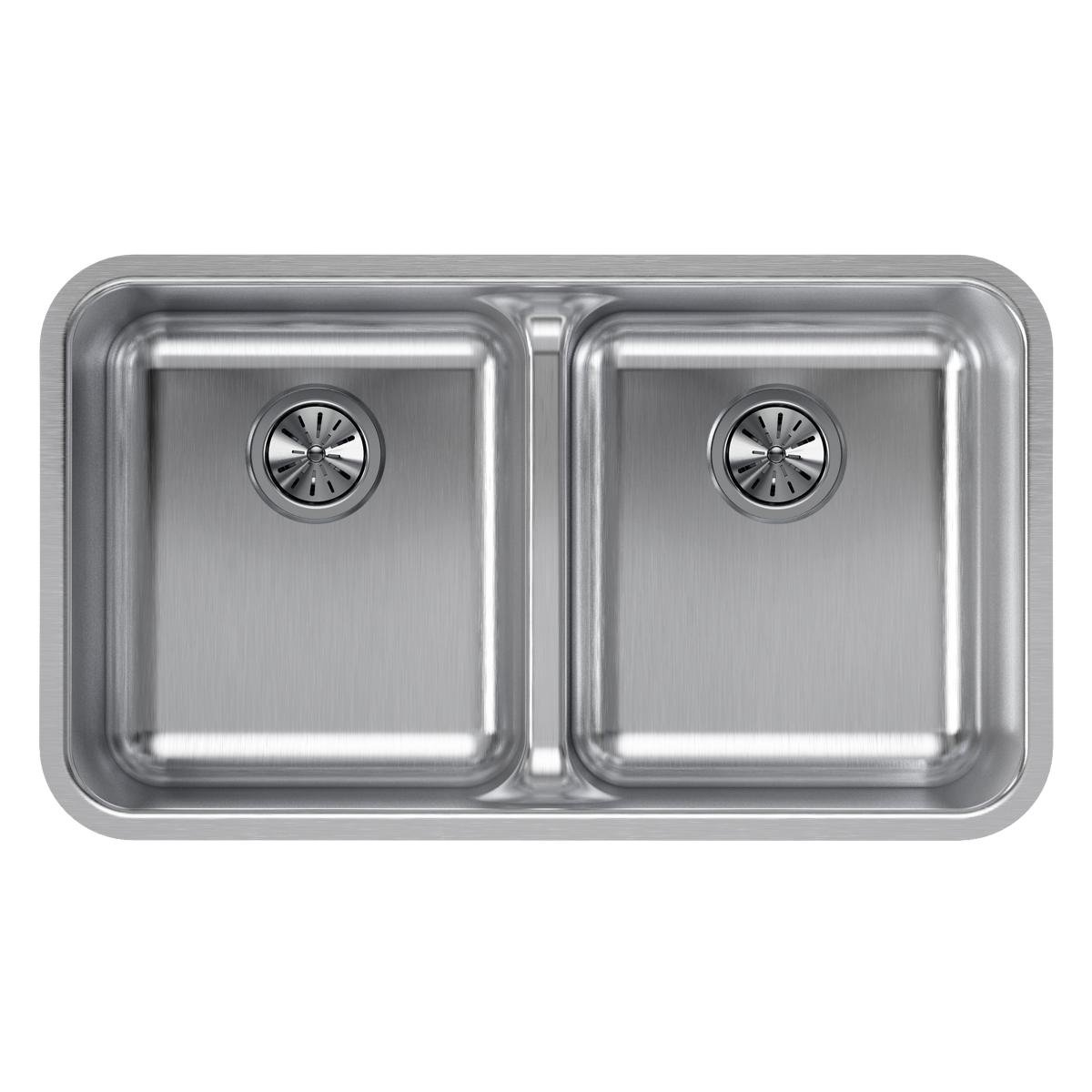 Best Elkay Stainless Kitchen Sink Lustertone Double Bowl