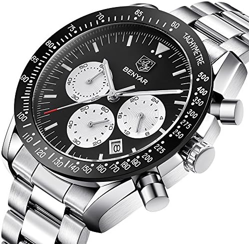 BENYAR Mens Watches Waterproof Chronograph Analog Quartz Watch Men Luxury Brand Business Wristwatch