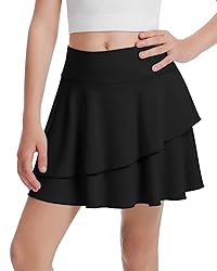 Soneven Girl's Skorts Tennis Skirts with Shorts