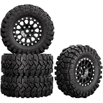 4PCS Aluminum Alloy Wheels & Tires For TRAXXAS TRX4M 1/18 RC Car - Upgrade/Replacement Set