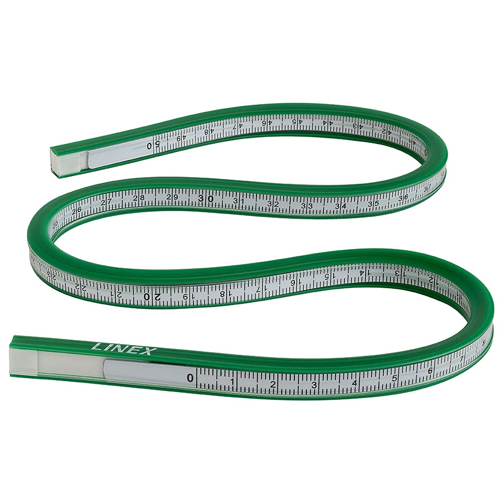 50cm Flexible Ruler, Linex Bendy Ruler with Tracing Edge
