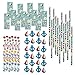 288 Piece Bulk Value Pack Set Nautical Party Favor Supplies Accessory Kit Pencils Stickers Erasers & Tattoos, Whale Crab Fish Seashells Sailboat Lighthouse Anchor Life Ring Buoy Ship Wheel Sailor Hat