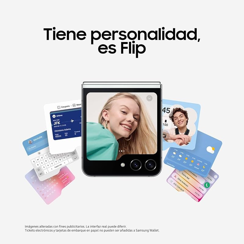 Galaxy Z Flip5, 512 GB + Cargador 45W - Teléfono Móvil Plegable con IA, Smartphone Android Libre, 8GB de RAM, Diseño Plegable, Gris (Versión Española) — foto 7 de 8