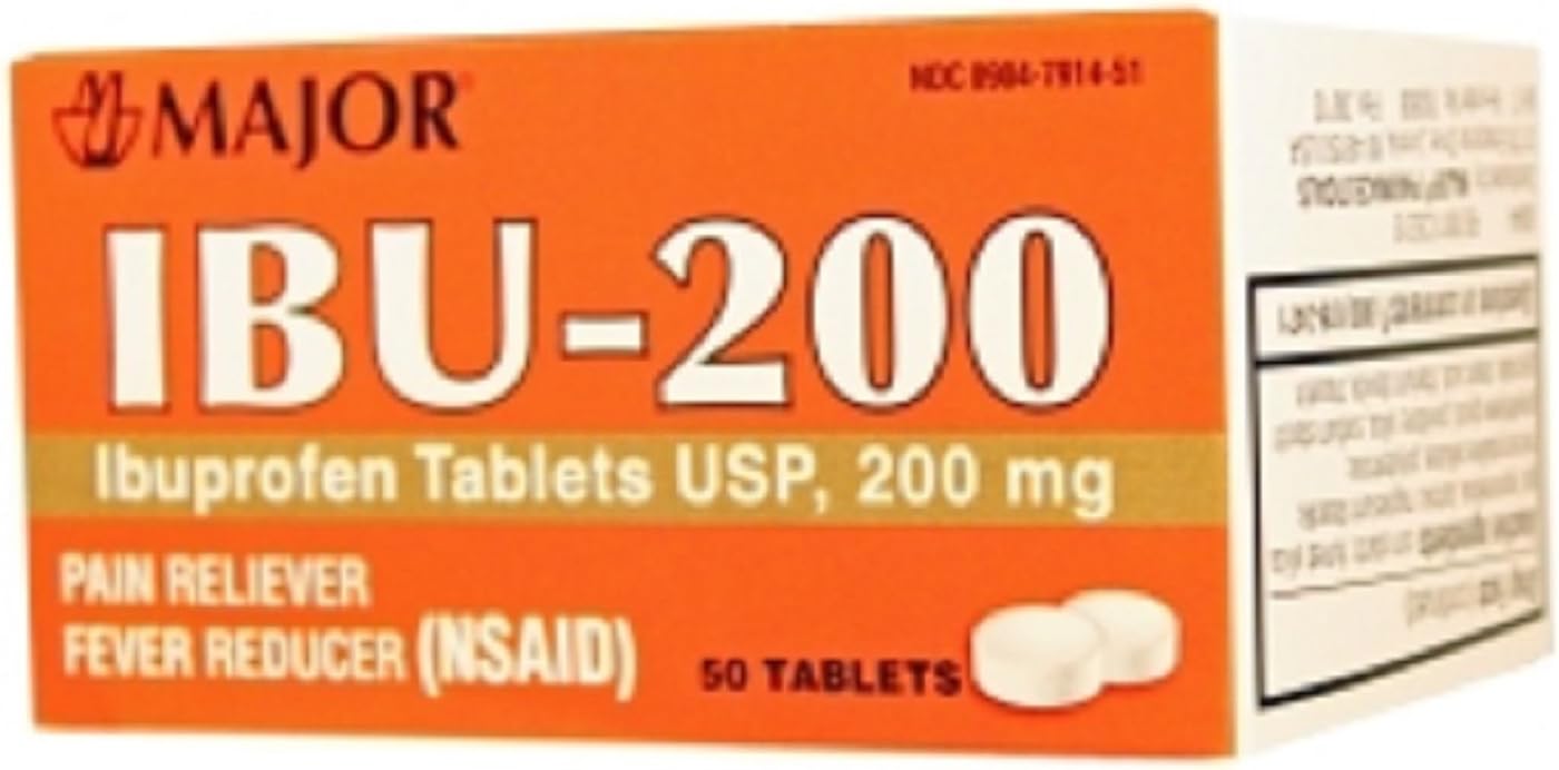 Amazon Com Ibuprofen 200mg Dye Free Tab Ibuprofen 200 Mg White 50 Tablets Upc 309047914517 Health Personal Care