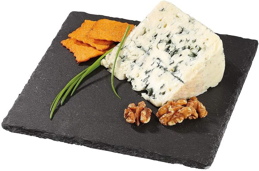 Cilio Slate Square Serving and Cheese Board, 8" x 8", Black