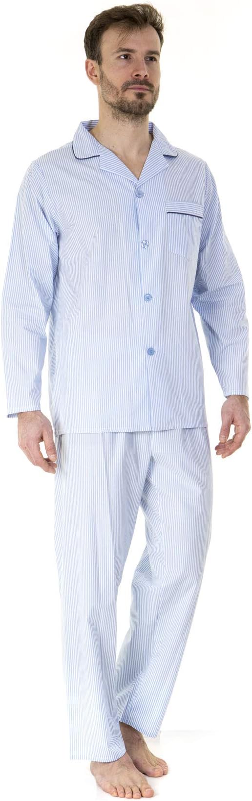 Haigman Mens 100% Cotton Long Pyjama Lounge Wear