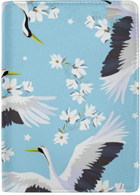 Amazon Co Jp パスポートケース 鶴 花柄 きれい パスポートカバー 旅行 出張 軽量 防水 収納 耐久性 便利 カードポケット付き 多機能 男女兼用 防水 レザー 実用 人気 旅行用品 旅行小物 通販