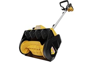 QESOO Brushless Snow Shovel Compatible with Dewalt 20V Max Battery(Tool Only), 12” Cordless Snow Blower Electric Power Snow Thrower, w/LED Light, Adjustable Direction, for Driveway Walkways Snow Removal