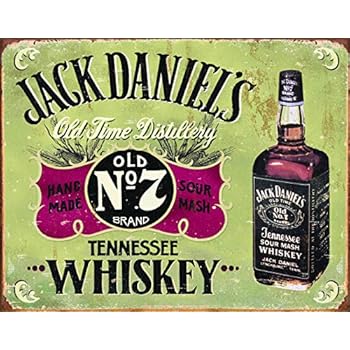 Desperate Enterprises Jack Daniels Whiskey Hand Made Tin Sign 16 W X 125 H