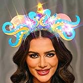 Zoestar Light Up Octopus Headband LED Ocean Mermaid Headpiece Glow Sea Party Hair Accessories for Women