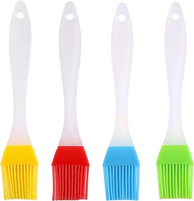 IRYNA 4Pcs Silicone Basting Brush Set Heat Resistant for Baking Cooking BBQ