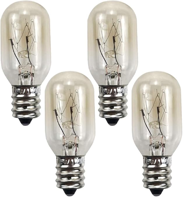 SOLUSTRE 4pcs E12 15W Oven Light Bulbs Clear Microwave Appliance