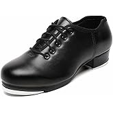Child Black Tap Shoes Lace up Dance for Girls and Boys (Toddler/Little Kid/Big Kid)