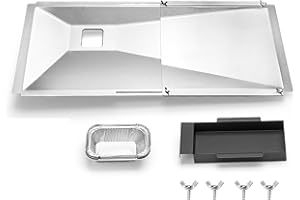 BBQ-YUMMY Grease Tray fits Nexgrill, Charbroil, Kenmore, BHG, Dynaglo, Grill Master, Uniflame,Backyard Gas Grill, Adjustable Drip with Catch Pan for 3/4/5 Burner, Grease Tray for Most CharBroil Models