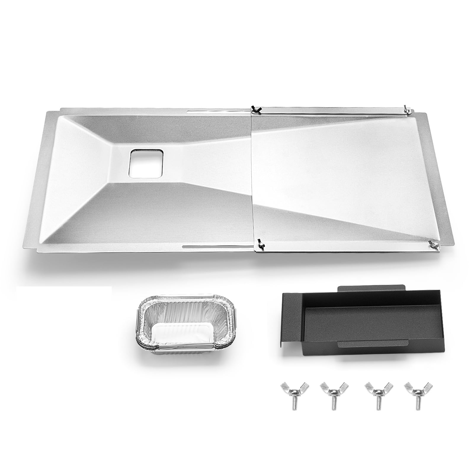 Photo 1 of Grease Tray fits Nexgrill, Charbroil, Kenmore, BHG, Dynaglo, Grill Master, Uniflame,Backyard Gas Grill, Adjustable Drip with Catch Pan for 3/4/5 Burner, Grease Tray for Most CharBroil Models