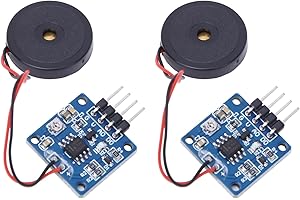 WALFRONT 2 PCS Piezoelectric Vibration Sensor Module 5V DC AD/DO Output Adjustable Sensitivity for Electronic Drums and DIY Robotics Projects 20x20mm