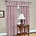 GoodGram Buffalo Check Plaid Gingham Custom Fit Window Curtain Treatments - Assorted Colors & Sizes (Burgundy, Single 84 in. Panel)