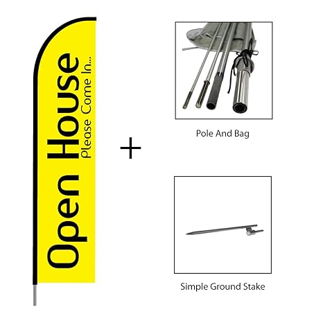 Amazon Com Open House Feather Flag Swooper Banner Pole Kit