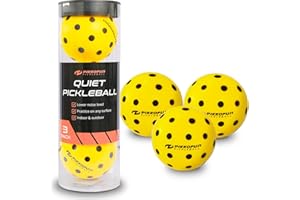 Silent Pickleball Balls - Quiet Foam Pickleballs for Indoor and Outdoor Practice - Includes 3 Balls and Tube - 3 Pack Soft Pi