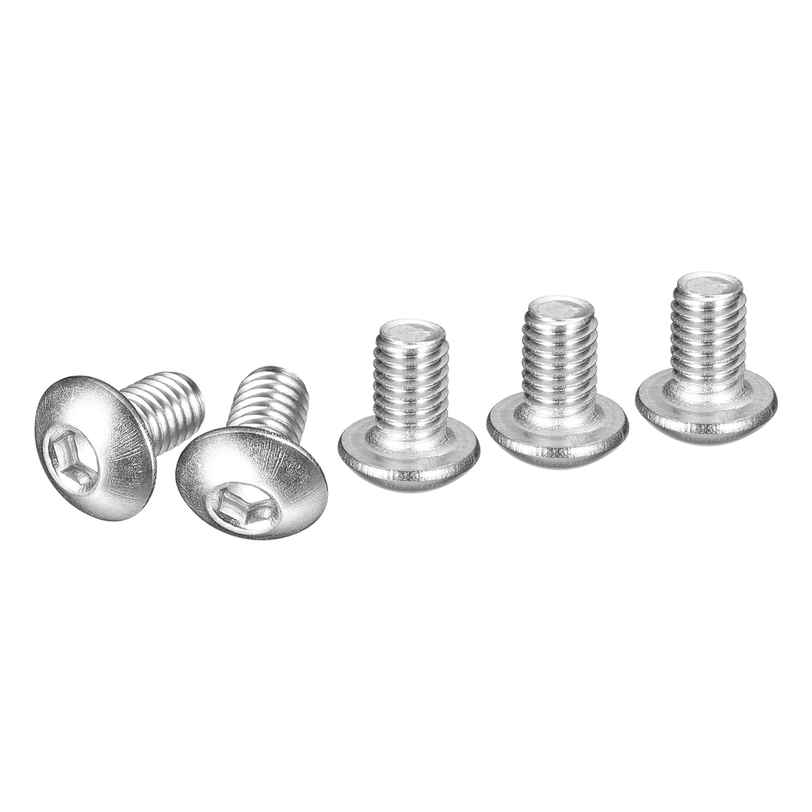 DTGN M5-0.8x8mm Button Head Socket Cap Screws - 100Pack - Good for Machine - 304 Stainless Steel 18/8 - Hex Drive Full Thread Fasteners — image 1