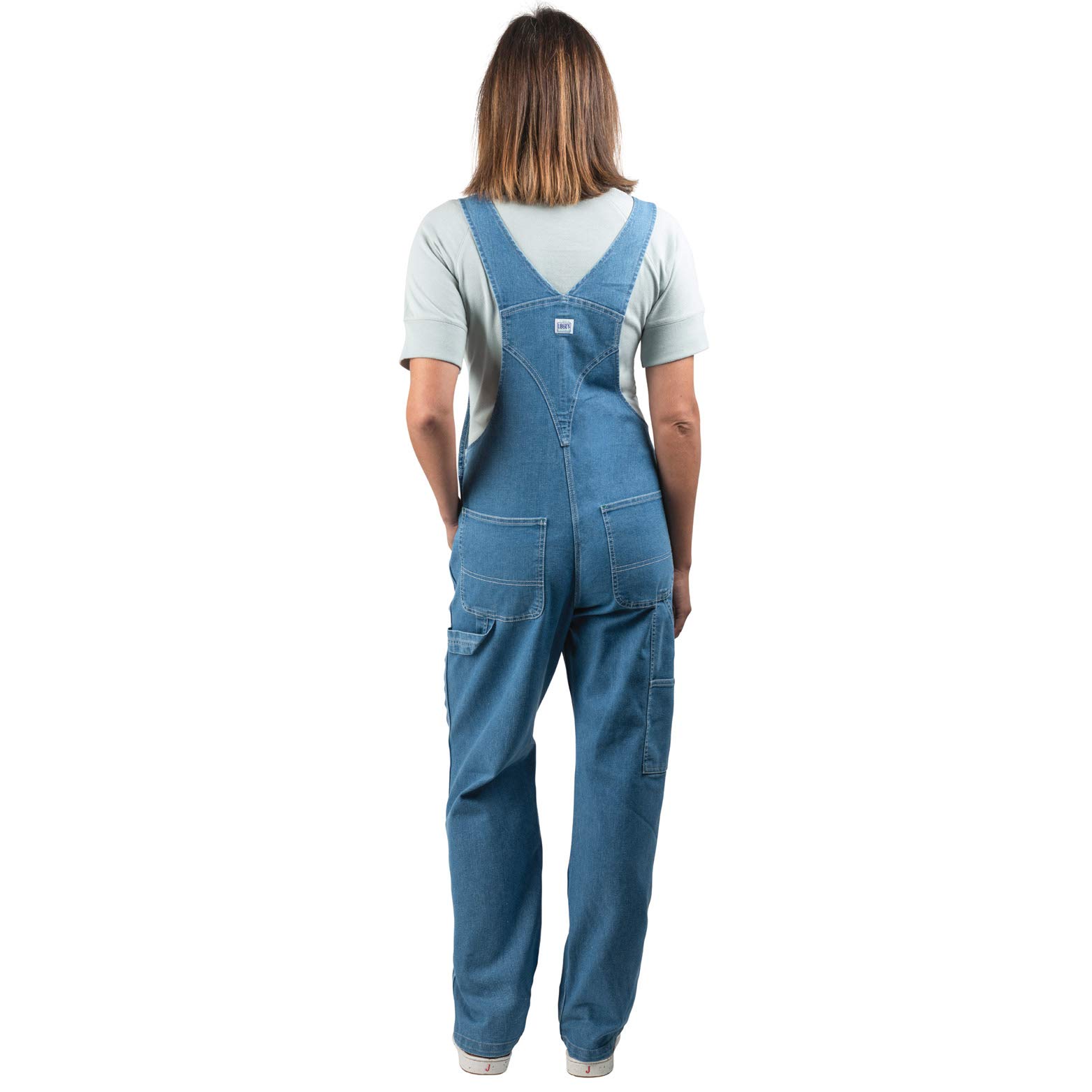 Liberty Women's Denim Bib Overalls, Light Stone Washed, Large