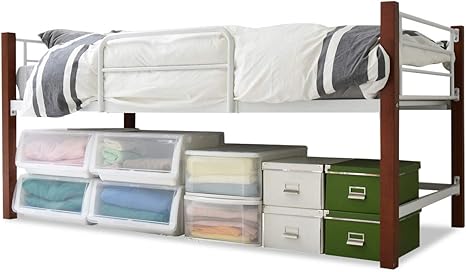 Amazon Jkプラン ミドルベッド シングル 天然木脚 パイプベッド ロフト式ベッド 安全 頑丈 高さ 96 長さ 9 ホワイト Tsiri1041whbr ベッドフレーム オンライン通販