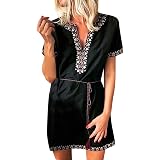 Summer Dresses For Women Ladies Mini Dress V Neck Short | Desertcart Guam