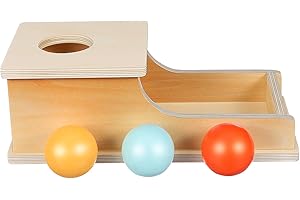 Gogogmee Wooden Coin Box Educational for Preschoolers Montessori Fine Motor Skills Development Hand-Eye