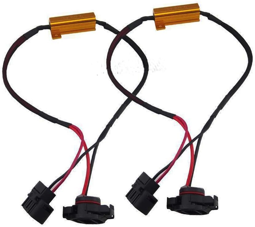 2 X 50W 8 Ohm 5202 H16 Headlight No Error Load Resistor Fog Light Decoder LED Canbus Connection Resistance Wire Line