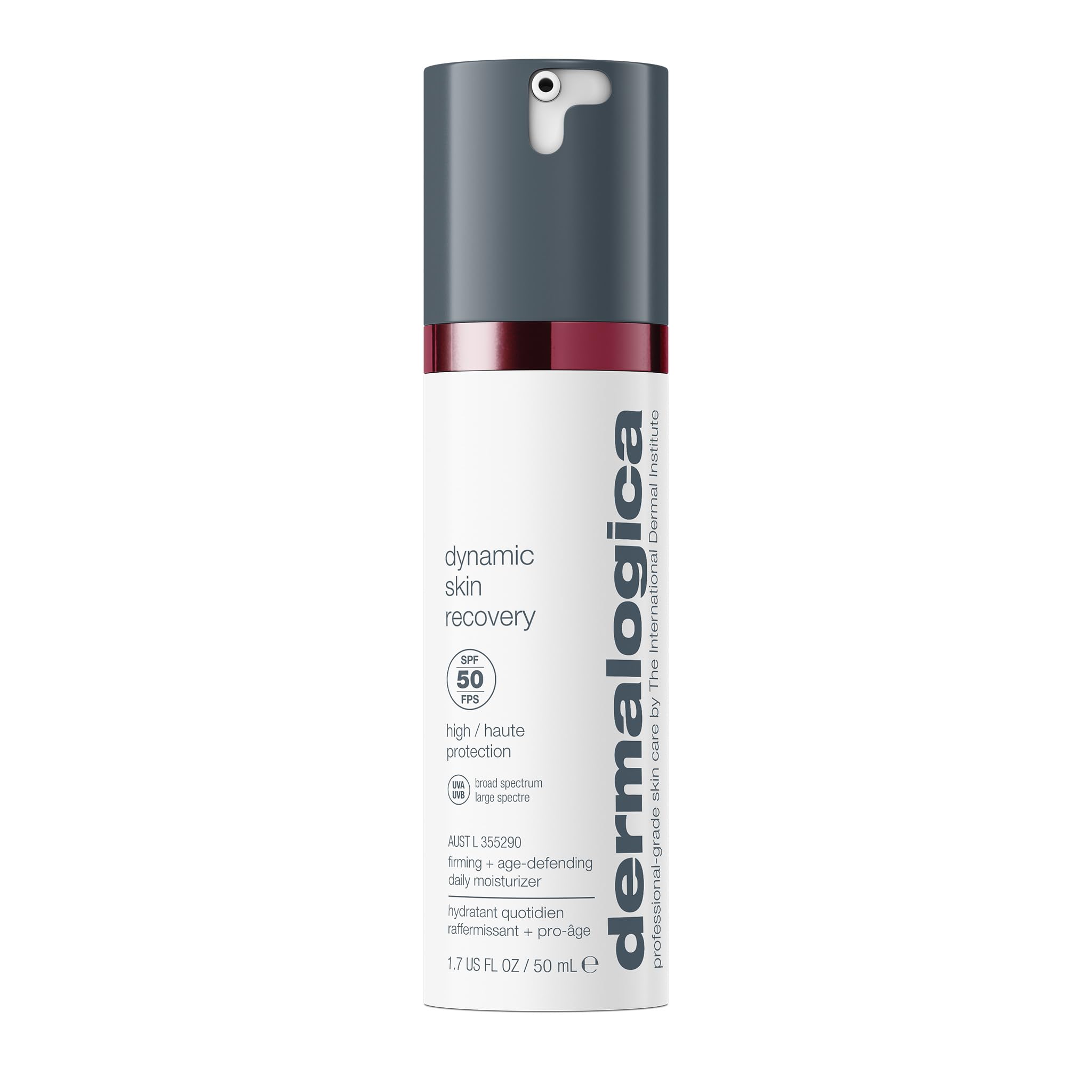 Dermalogica Dynamic Skin Recovery SPF50 Moisturiser - Hydrates & Combats Skin Ageing, Rich In Antioxidant & White Tea, Protects from UVA & UVB Rays, Blends Seamlessly for a Flawless Finish, 50ml