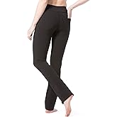 Fishers Finery Women's Ecofabric Straight Leg Yoga Pant with Back Pockets