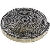 Self Adhesive Stove Window Glass Gasket Tape, 1" Width 72" Length | Wood Stove Gasket, Flat Stove Door Glass Gasket, Self Stick Flat Gasket Tape for Stove and Fireplace Window Glass