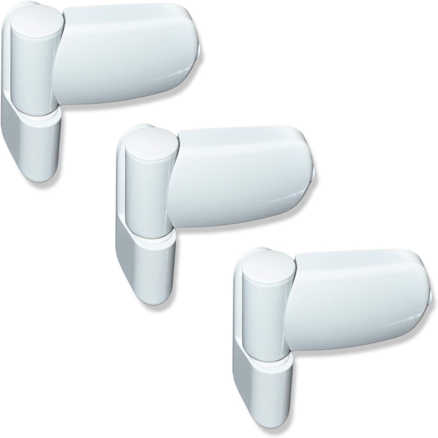 UPVC Door Flag Hinge Avocet MT3D Mini Triad Adjustable For Double Glazing Doors (White pack of 3)