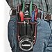 Husky Multi Tool Belt Utility Pouch Black Heavy Duty Water Resistant Belt Clip and Durable Tool Loop Holster Multipurpose