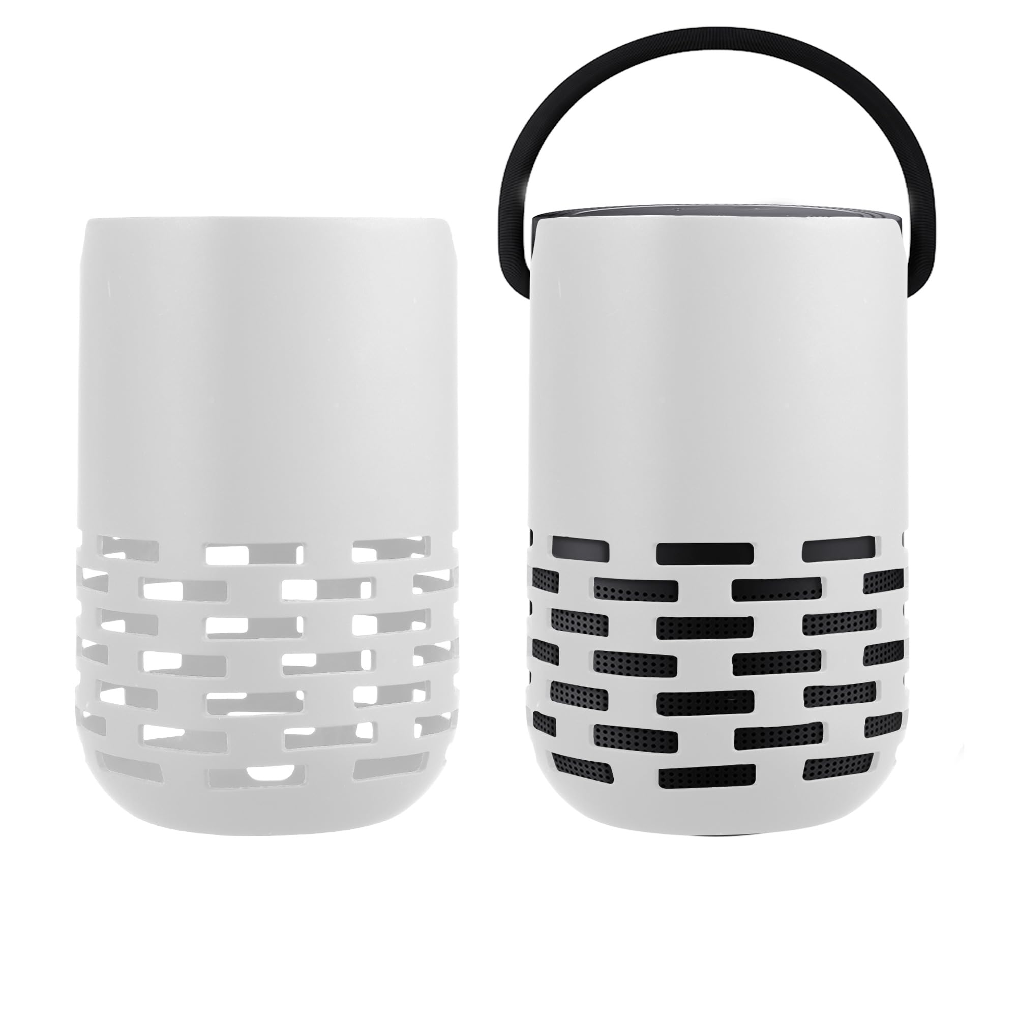 kwmobile Silicone Case Compatible with Bose Portable Home Speaker - Case Protective Mini Speaker Cover - White