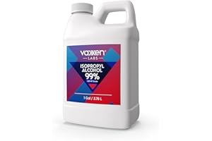 VAXXEN LABS Isopropyl Alcohol 99% (IPA) - USP-NF Concentrated Rubbing Alcohol - Made in USA - 128 Fl Oz/Gallon (1 Gallon)