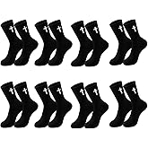 BVIELOY Christian cross socks 8 pair prayer stockings suitable for Men and Women Easter Gift