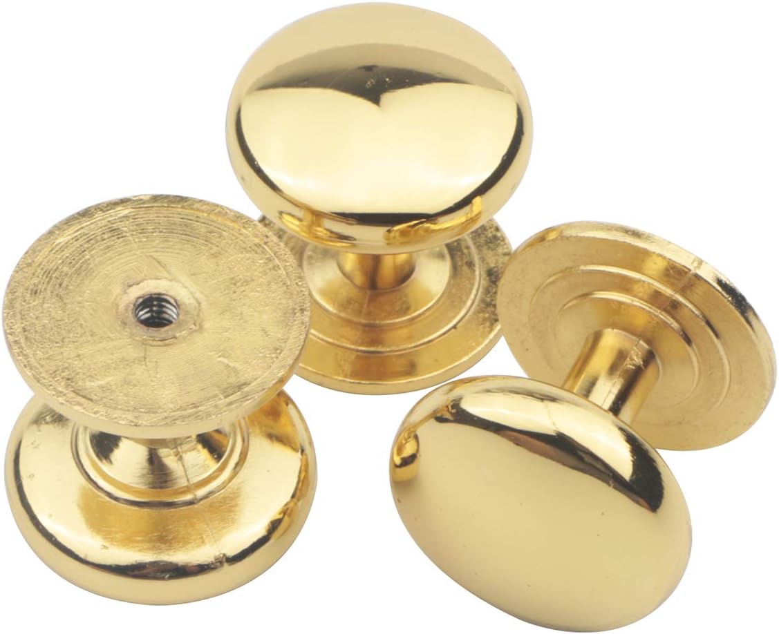 Rowiz 20PCS Modern Cabinet Round Knob Kitchen Bathroom Drawer Dresser Handles Furniture Wardrobe Pull Gold Single Hole - Image 5