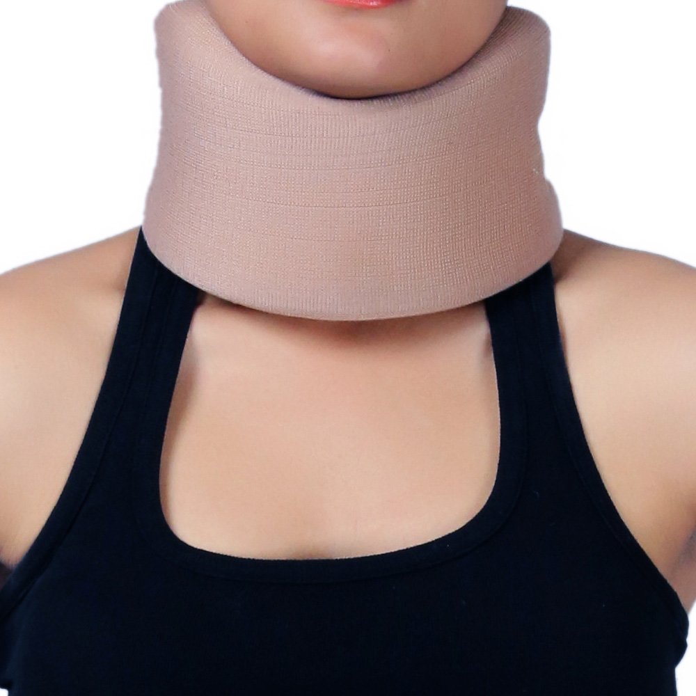 Adjustable Soft Full Foam Cervical Collar | Neck Brace for Neck and Vertebrae Support | Relieves Pain and Reduces Pressure from The Spine (Large)