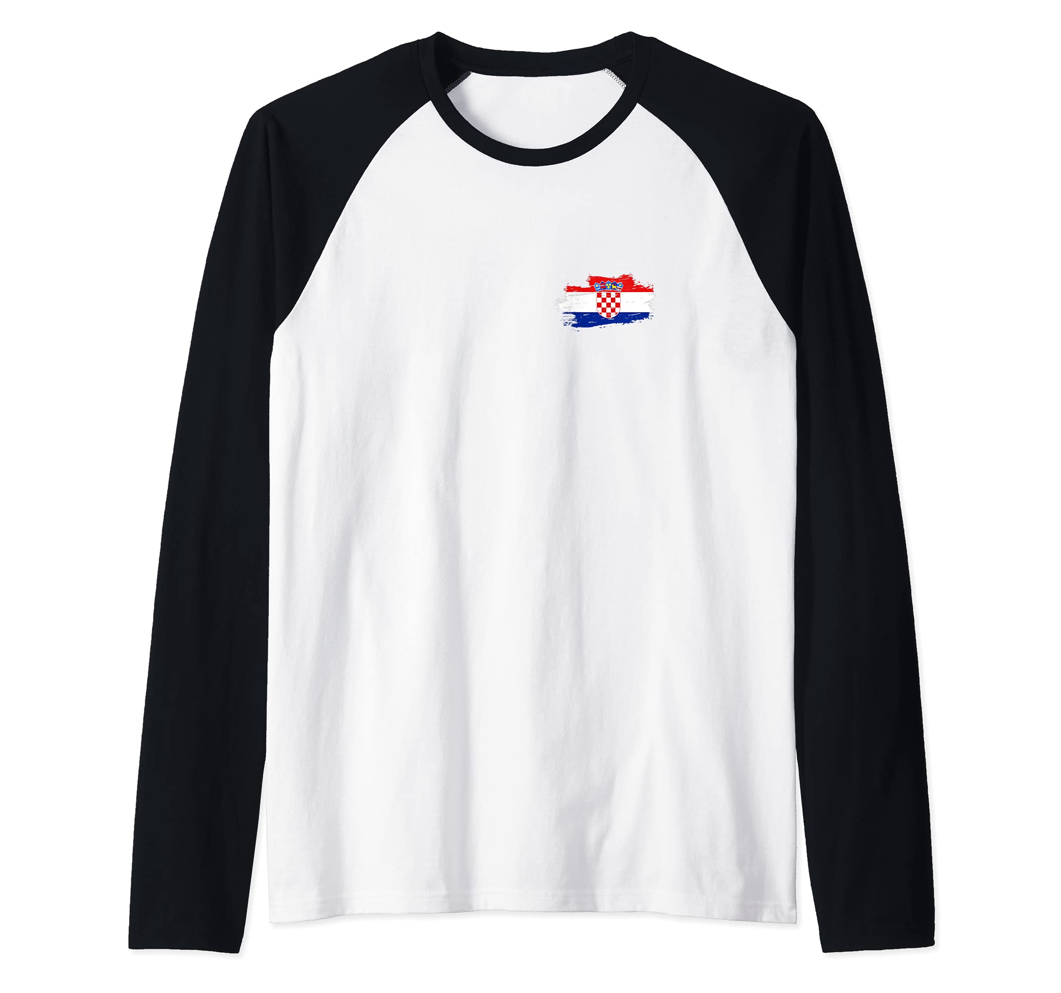 Flag Croatia Raglan Baseball Tee