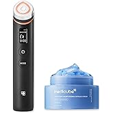 medicube Hydration & Calm Facial Device Set: Booster Pro Black and Hyaluronic Acid Capsule Cream | for Radiant and Firmer-Looking Glow and Soothing Care, Korean Skincare