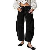 Barrel Jeans for Women Baggy Wide Leg Y2k Boyfriend Bohemian Floral Print Jeans Mid Rise Denim Ankle Pants