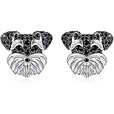 YFN Dog Stud Earrings Sterling Silver Dog Breed Earrings Jewelry Puppy Gifts for Women